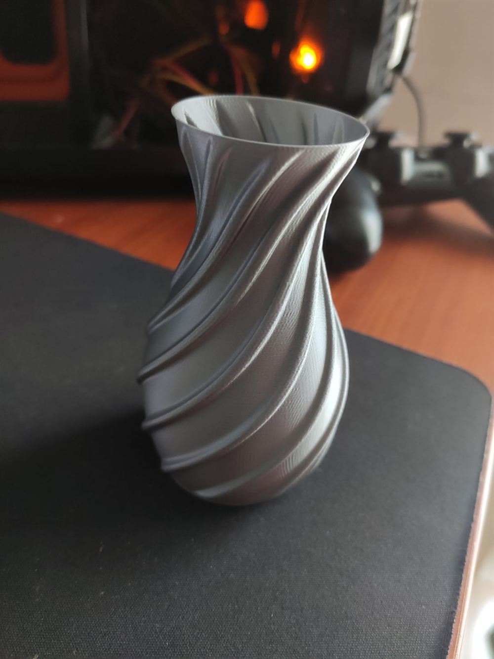 Twisted Spiral Vase — 3D printed in PLA