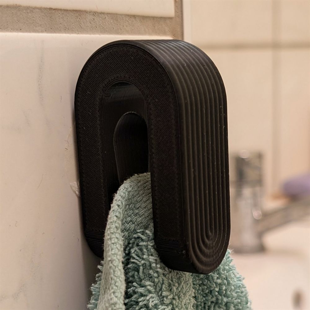 Ball Towel Hook (Print-in-Place) — 3D printed in PLA